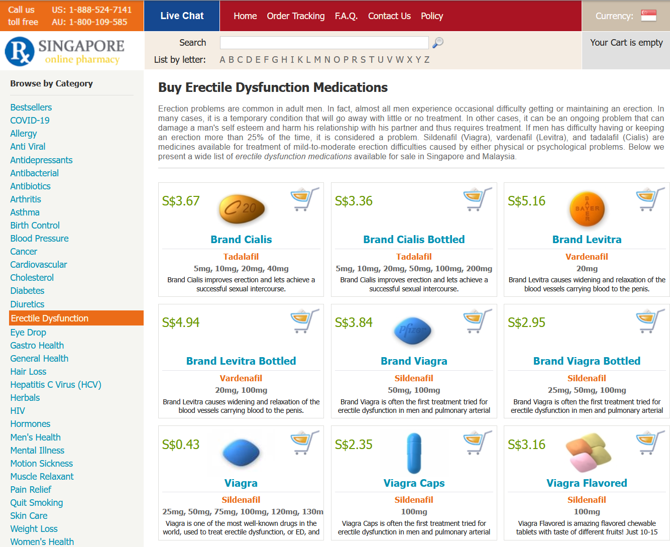 BayFrontRx product category page