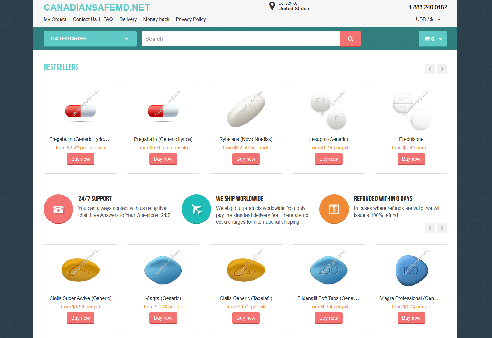 CanadianSafeMd homepage layout