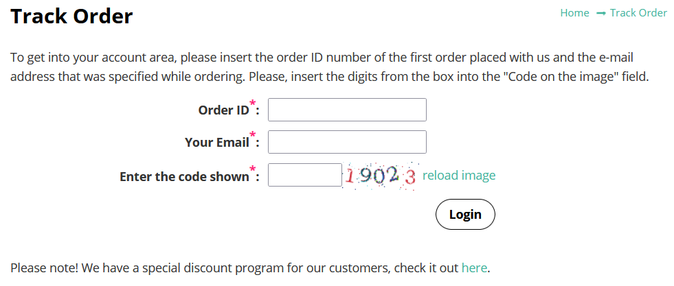 MedsAllOverTheWorld order tracking interface
