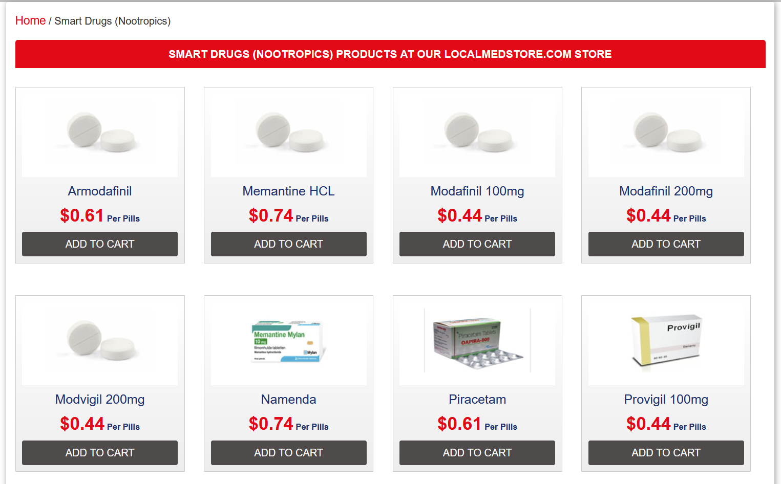 MyLocalPharma product category page
