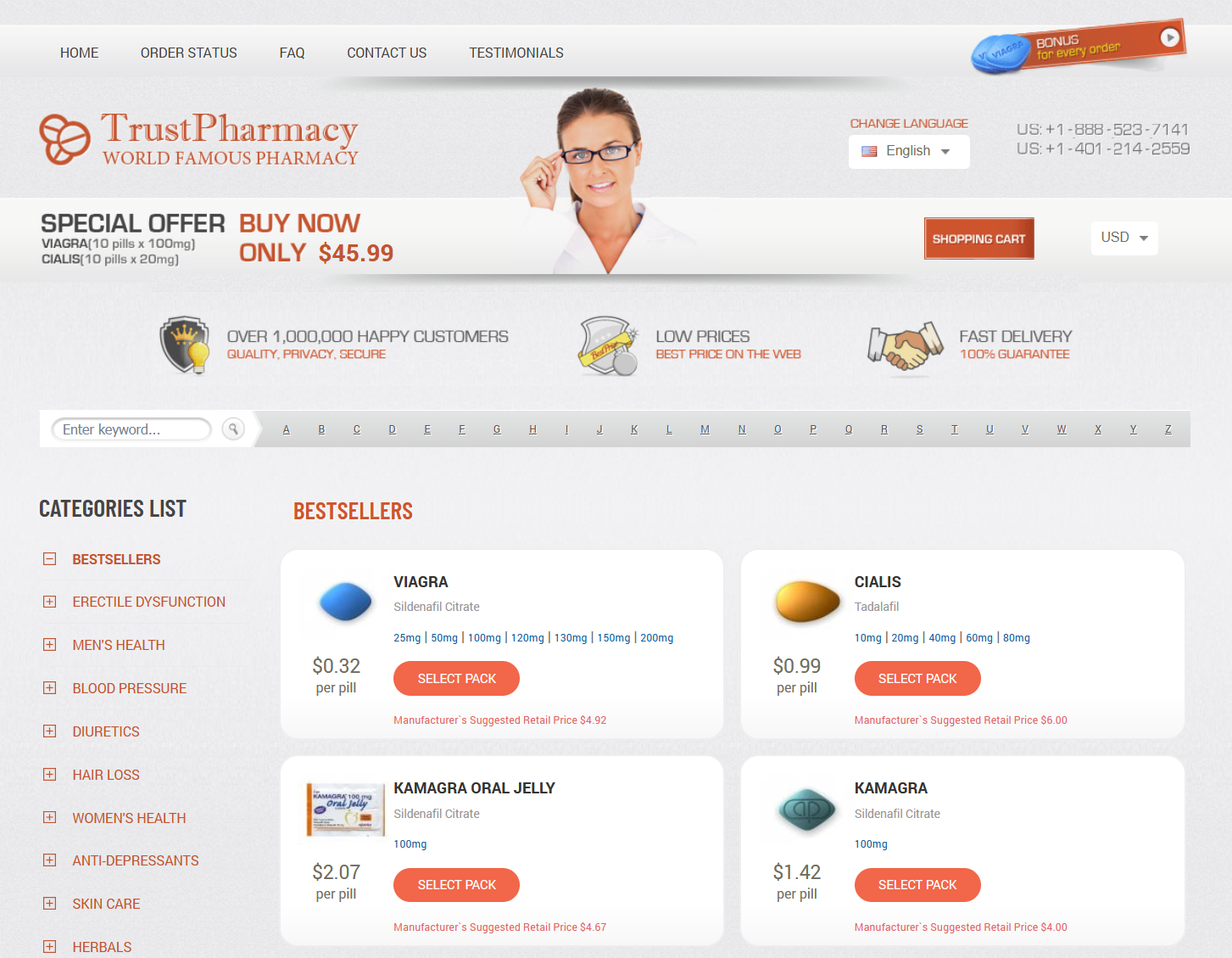 ProvantHealth homepage layout